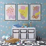 Abstract Boho Minimalistic Shapes (3 Panel) Abstract Wall Art