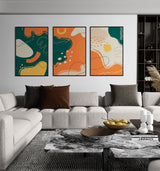 Modern Color Palette (3 Panel) Abstract Wall Art