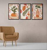Modern Seasonal Art Vectors (3 Panel) Abstract Wall Art