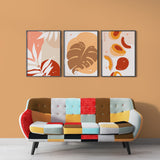 Abstract hand drawn shapes covers (3 Panel) Abstract Wall Art