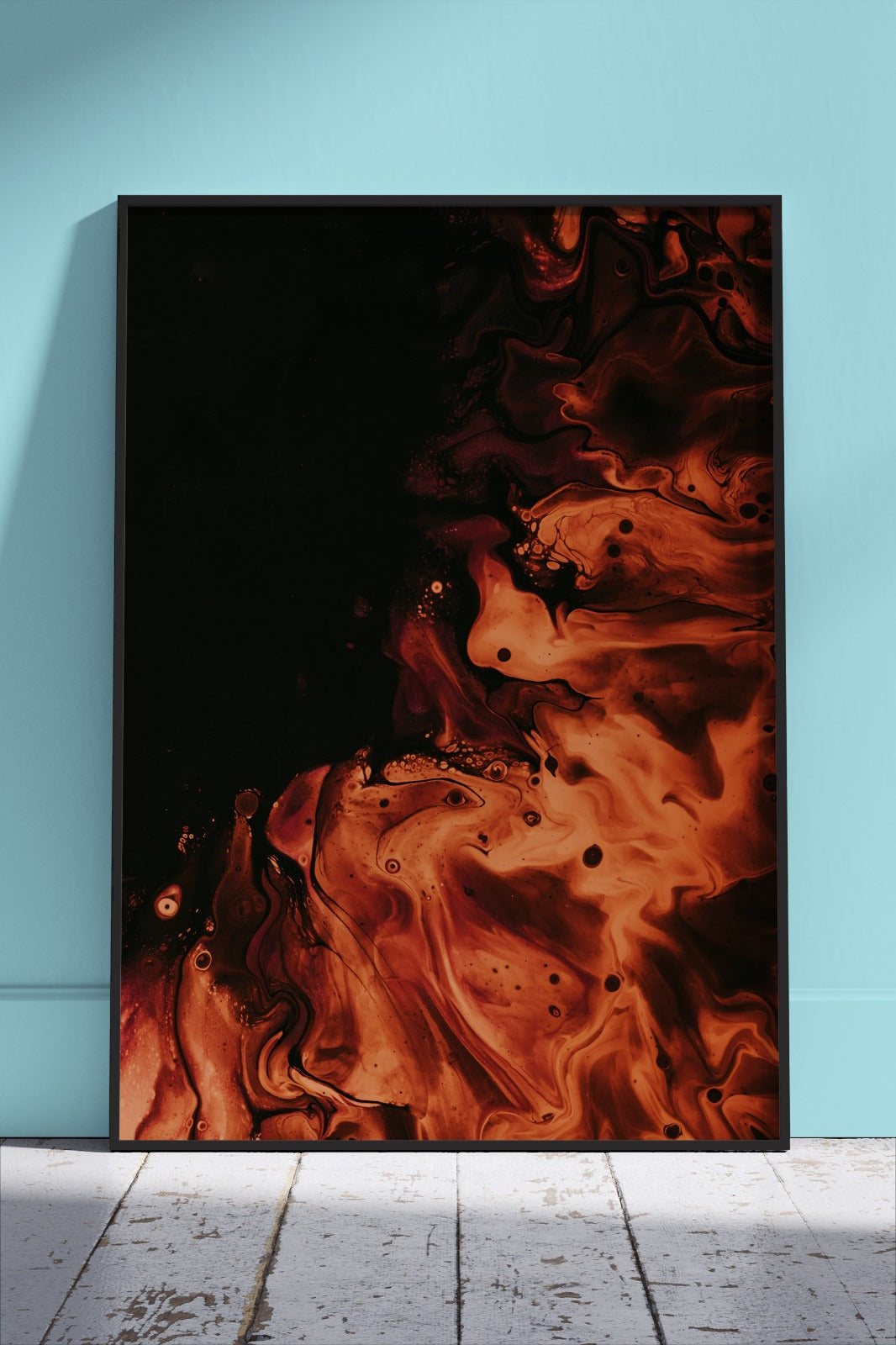 Fluid Brown Dark Abstract | Abstract Poster Wall Art