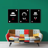 Mafia Cards 005 (3 Panel) Abstract Wall Art