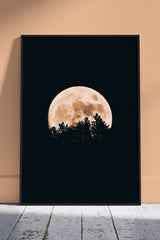 Full Moon Silhouette | Poster Wall Art