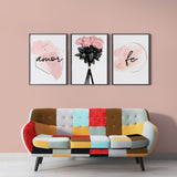 Love - Amore Fe Art - Minimalist (3 Panel) Abstract Wall Art