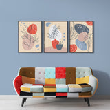 Modern Leaf Art Work (3 Panel) Abstract Wall Art