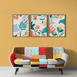 Leaves Wall Art Vectors (3 Panel) Abstract Wall Art