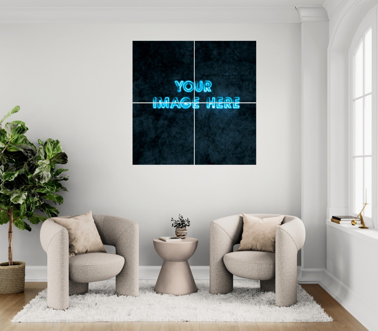 Customize Your Art Or Image | 4 Panel SQ