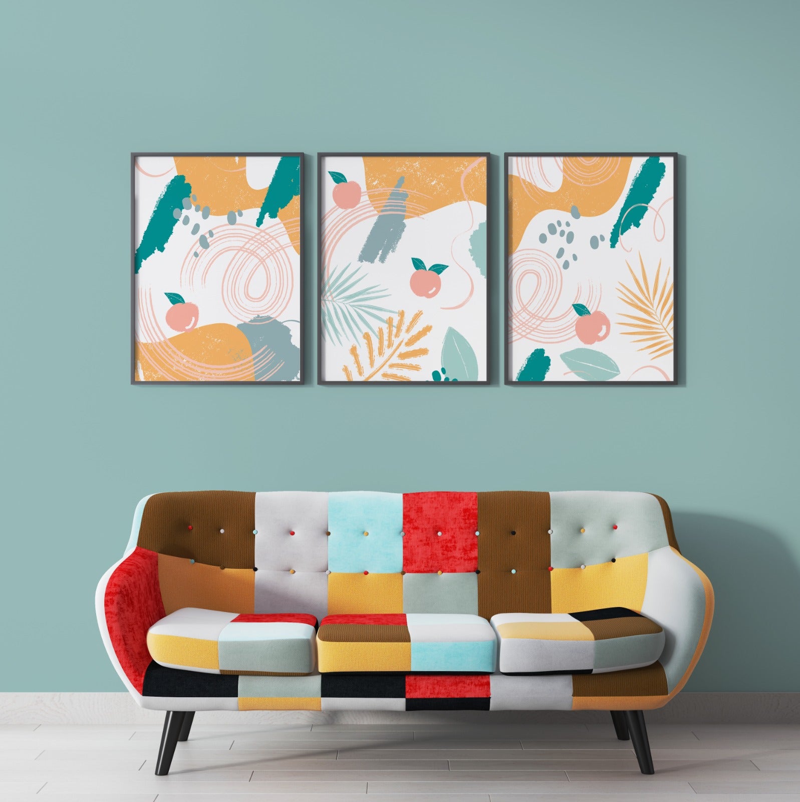 Pastel Modern (3 Panel) Abstract Wall Art