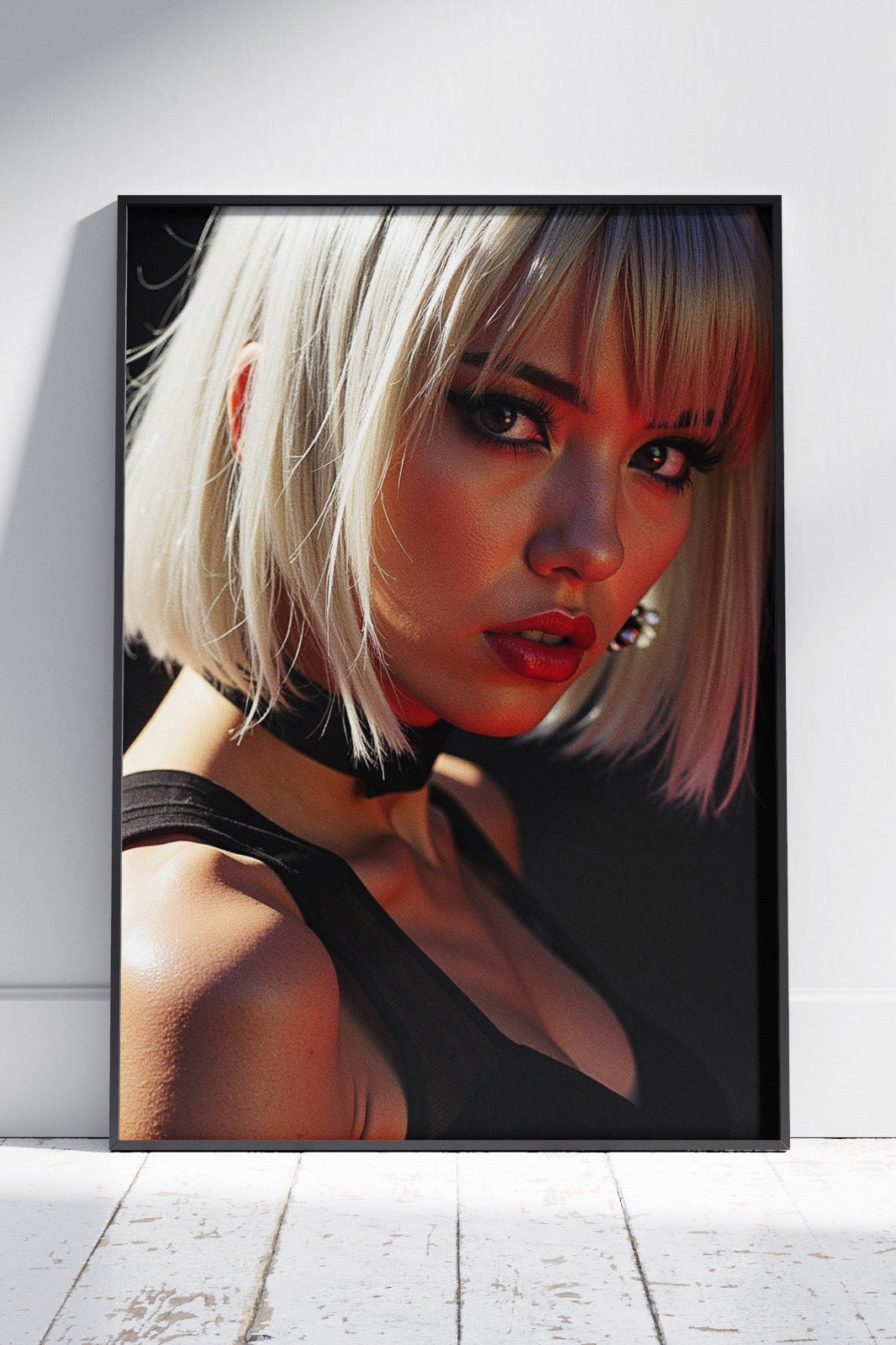 AI Blonde Girl Looking | Ai Artworks Poster Wall Art