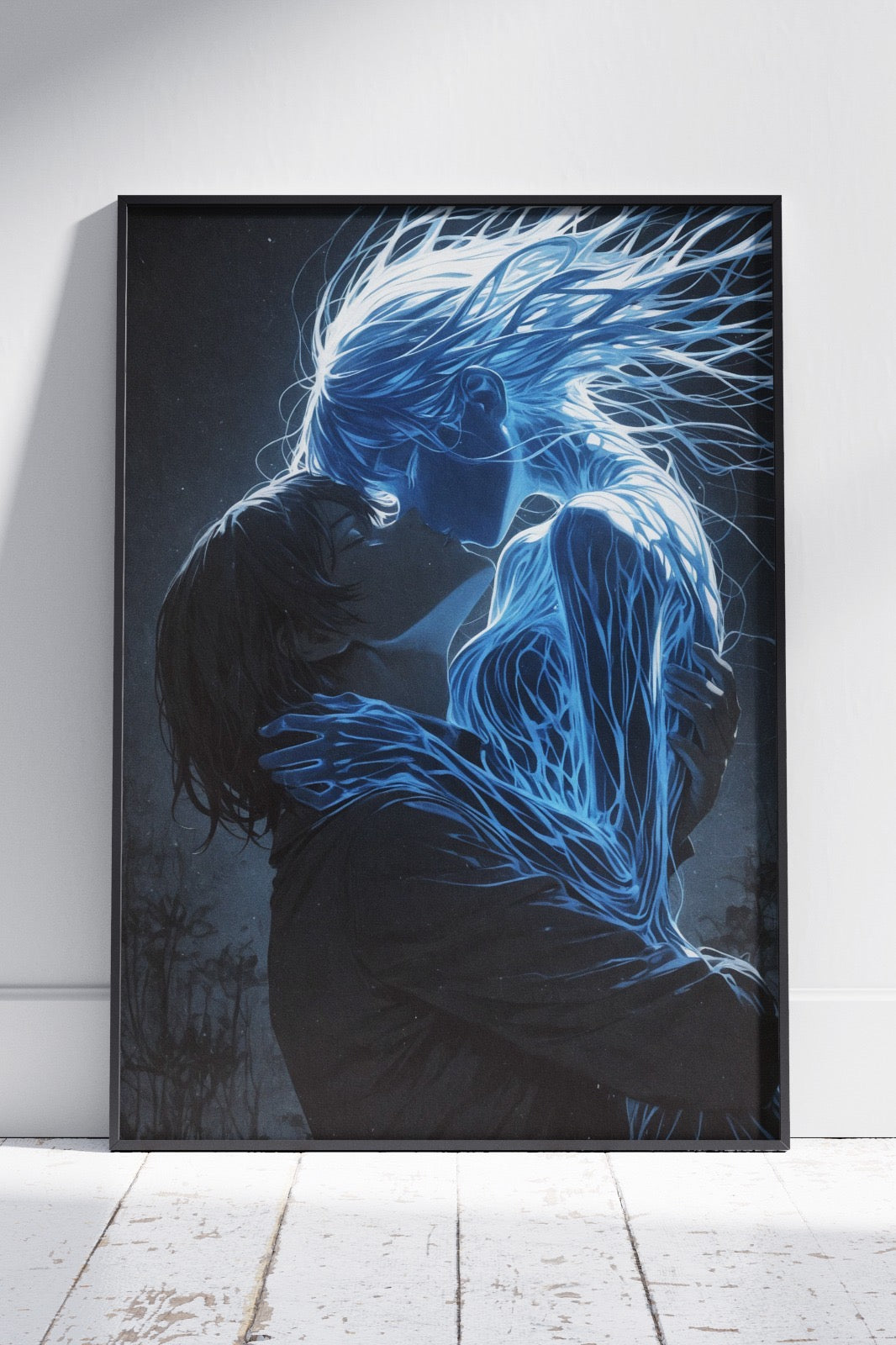 Abstract Cosmic Soulmate Entanglement | Ai Artworks Poster Wall Art