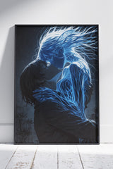 Abstract Cosmic Soulmate Entanglement | Ai Artworks Poster Wall Art