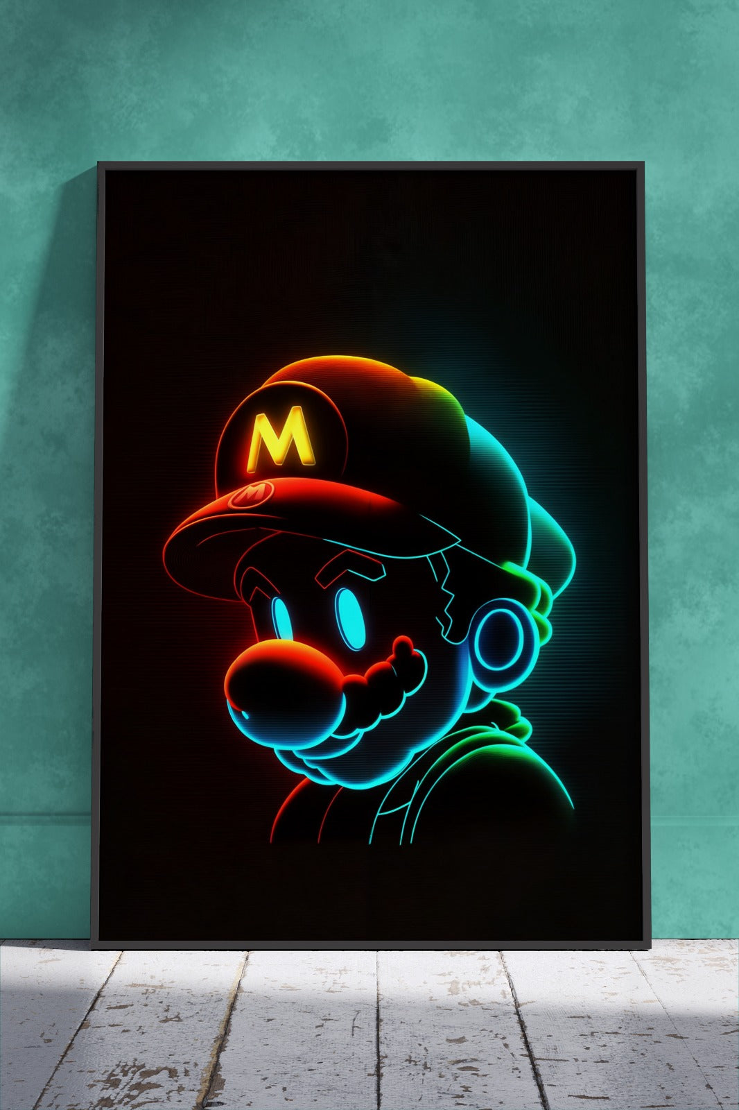 Abstract Super Mario Digital Art | Poster Wall Art