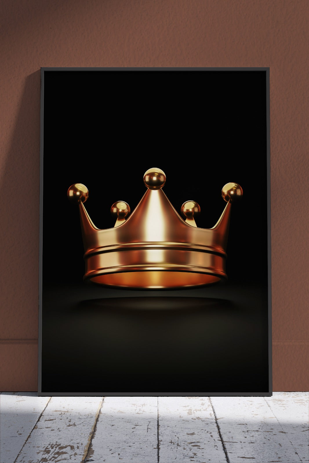 A crown with gold and black on it | Poster Wall Art