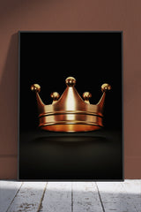A crown with gold and black on it | Poster Wall Art