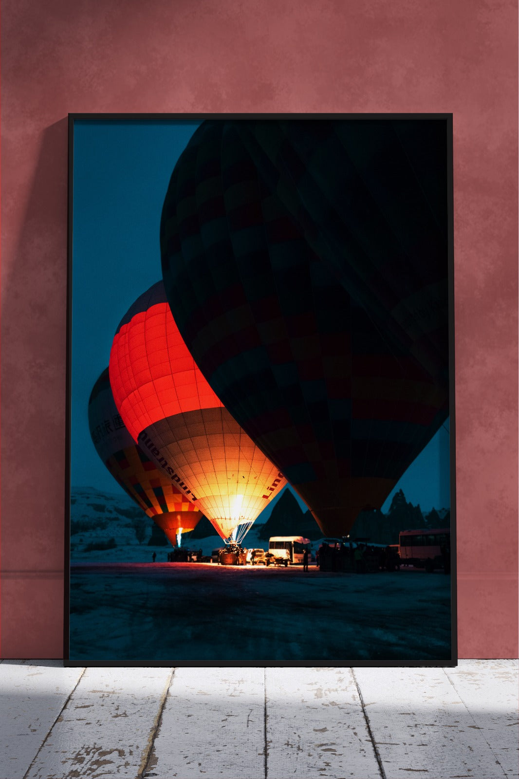 Air Balloon Hot Sunrise | Scenery Poster Wall Art