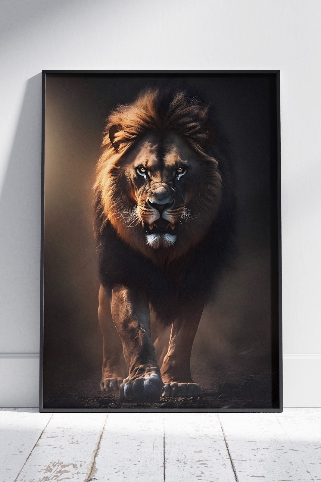 Angry Wild Lion Poster | Animal Poster Wall Art