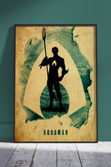 Aquaman Justice League Minimalist Poster | Movies Poster Wall Art