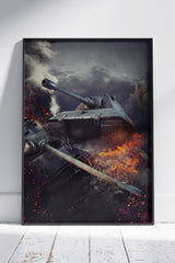 Army Tank In War | Ai Artworks Poster Wall Art