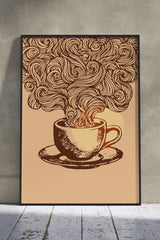 Aromatic Ambiance Whimsical Coffee Cup | Kitchen Poster Wall Art