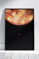 Astronaut Chilling In Space | Poster Wall Art