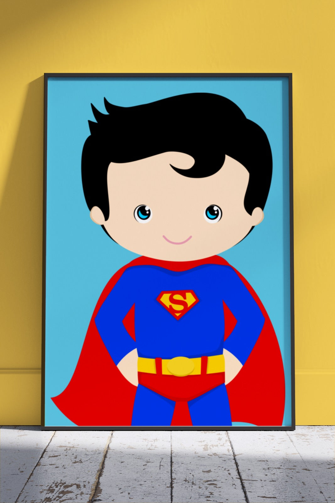 Avengers Theme Superman Cartoon | Kids Poster Wall Art
