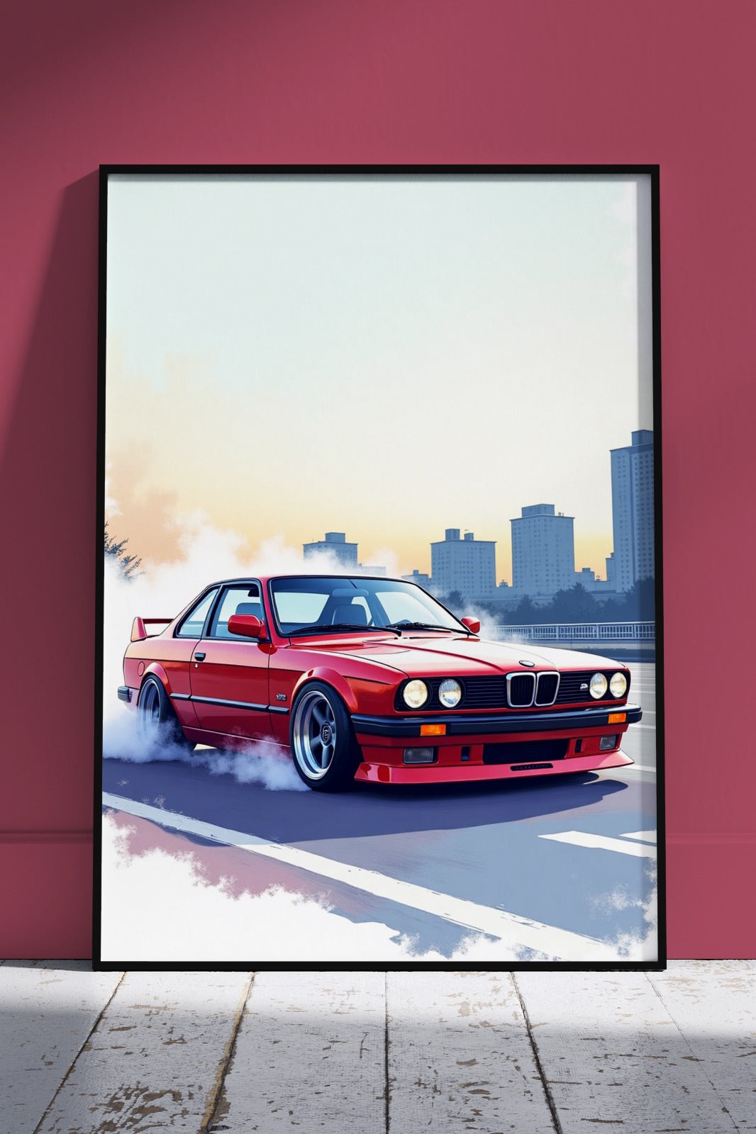 BMW E30 Manga Anime Poster | Cars Poster Wall Art