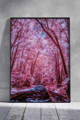 Beautiful pink and purple infrared panorama poster | Scenery Poster Wall Art