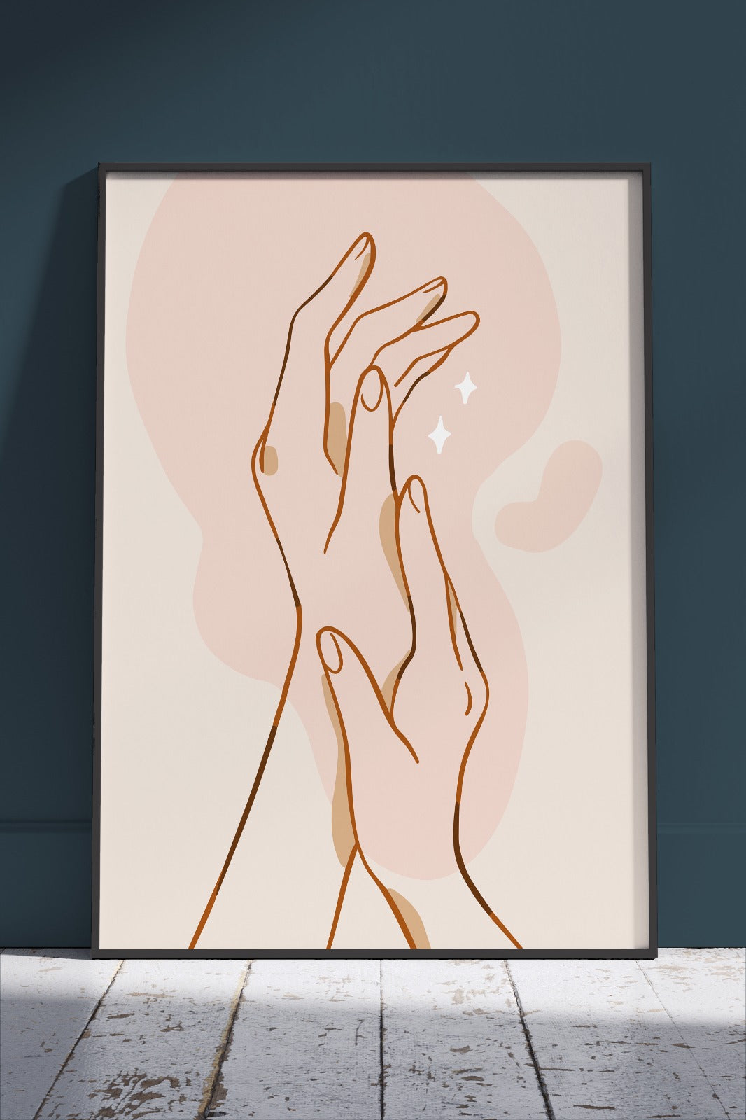 Beige Woman Line Art Minimal | Girlish Poster Wall Art