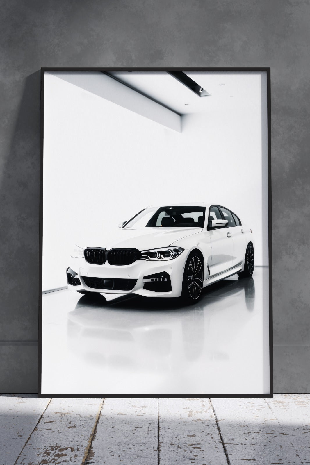 Bmw 5 series WHITE | Cars Poster Wall Art