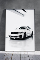 Bmw 5 series WHITE | Cars Poster Wall Art