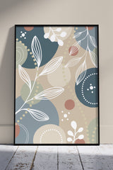 Botanical Abstract Seamless Pattern | Poster Wall Art