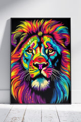 Colorful Lion - Vibrant Pop Art | Animal Poster Wall Art