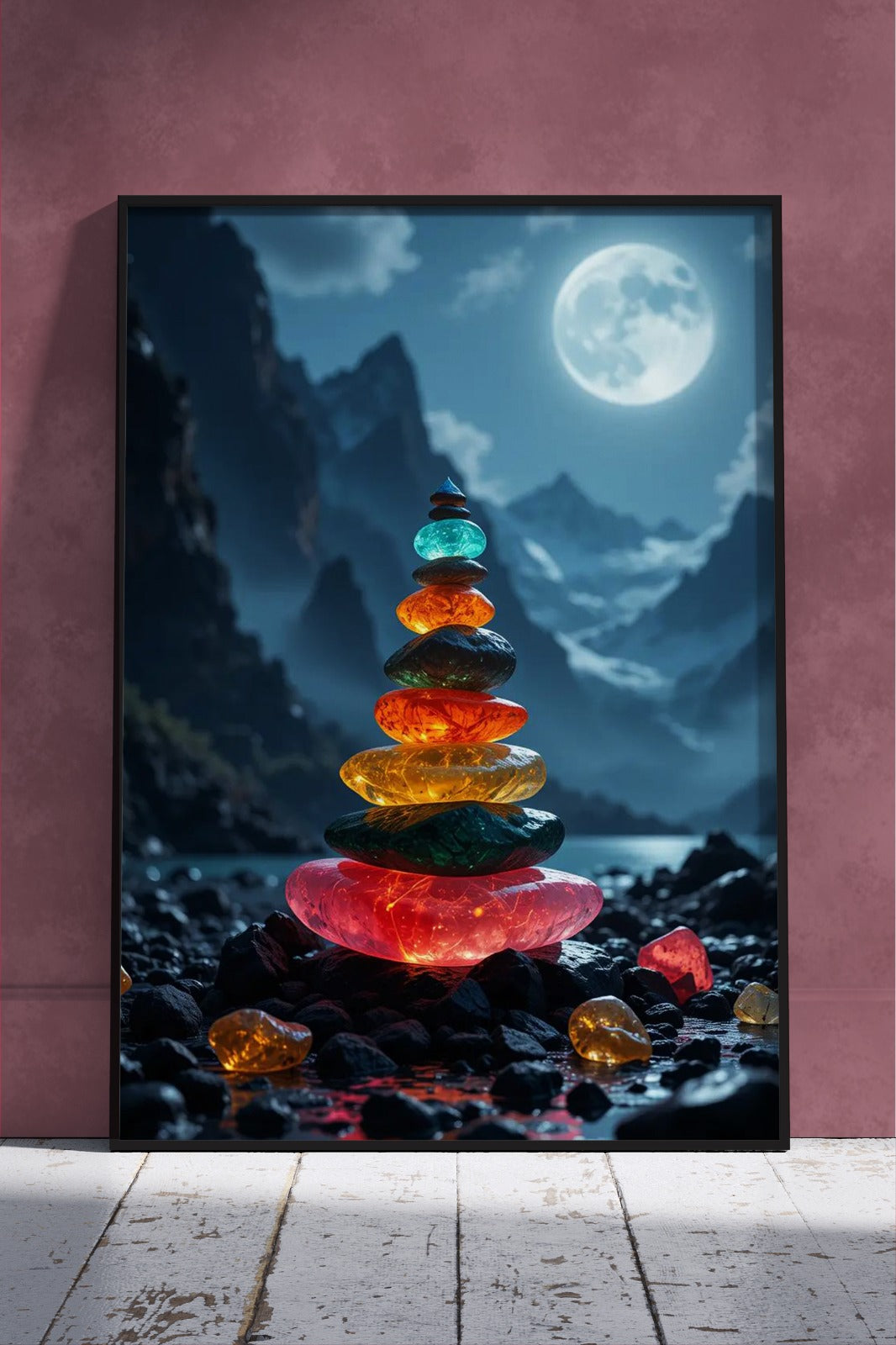 Colorful Stones on the Mountains | Scenery Poster Wall Art