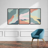 Abstract Art Marble Textured (3 Panel) Abstract Wall Art