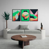 Geometric Mountain (3 Panel) Abstract Wall Art