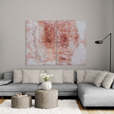 Rose Pink clay (2 Panel) Abstract Wall Art