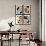 Spring Palette - Parallel Realms (4 Panel) Abstract Wall Art