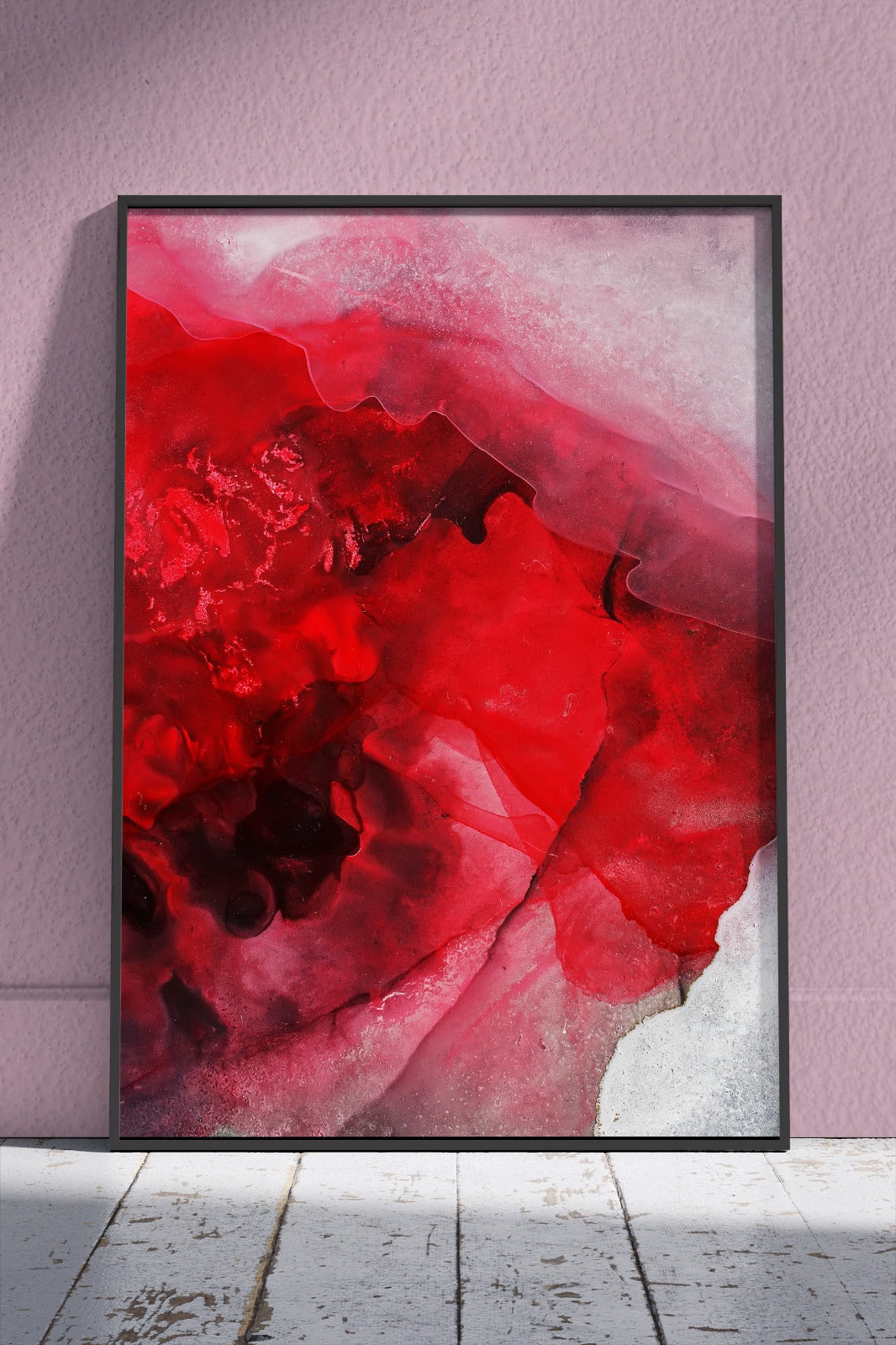 Crimson Abyss Abstract Art | Poster Wall Art