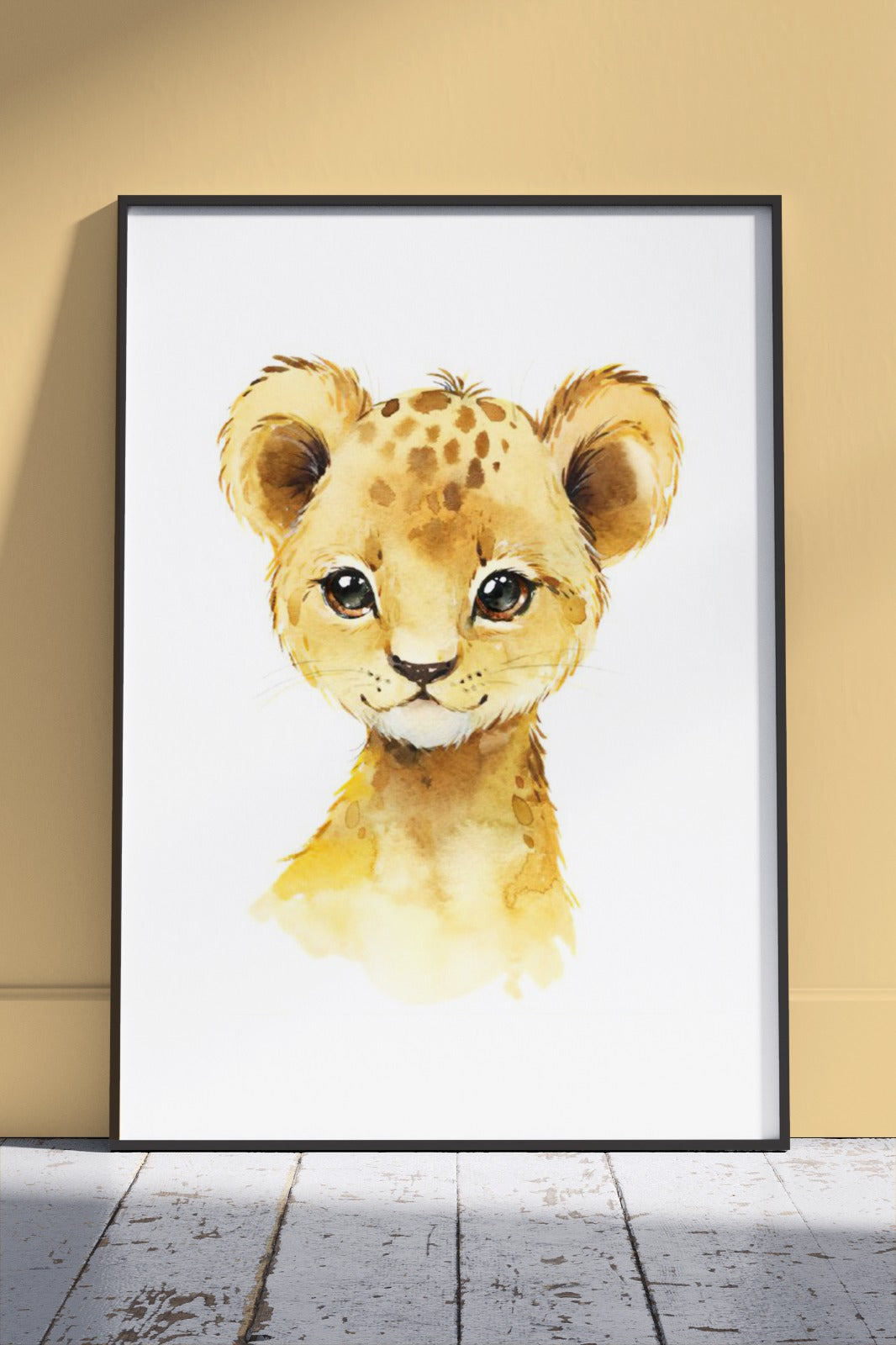 Cute Baby Animal Lion | Kids Poster Wall Art