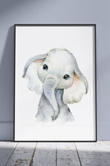 Cute Baby Elephant Nursery | Kids Poster Wall Art