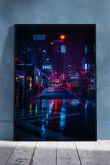 Cyberpunk Tokyo City Neon Street | Scenery Poster Wall Art