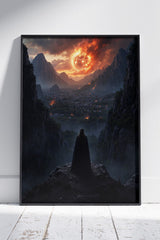 Echoes of the Burning Horizon | Ai Artworks Poster Wall Art