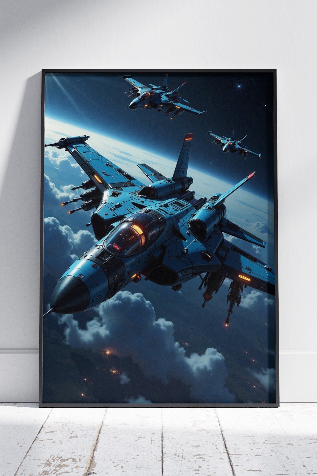 Fighter Jet F-15 - AI Created | Ai Artworks Poster Wall Art