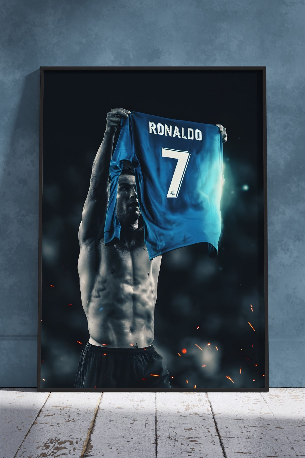 Football Star Athlete Cristiano Ronaldo | Sports Poster Wall Art