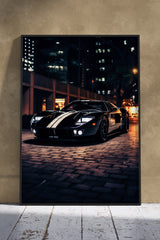 Ford GT40 In Street | Cars Poster Wall Art