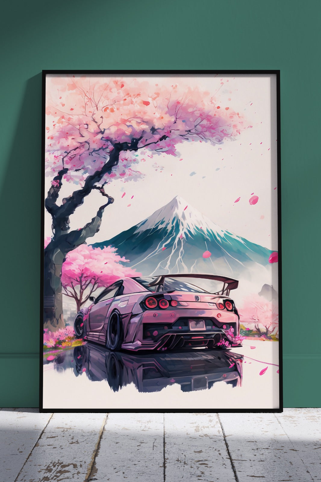 GTR Car Painting Mountain 2 | Cars Poster Wall Art