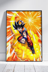 Goku hiting punch | Anime Poster Wall Art