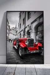 Historic Praga car on the streeT | Cars Poster Wall Art