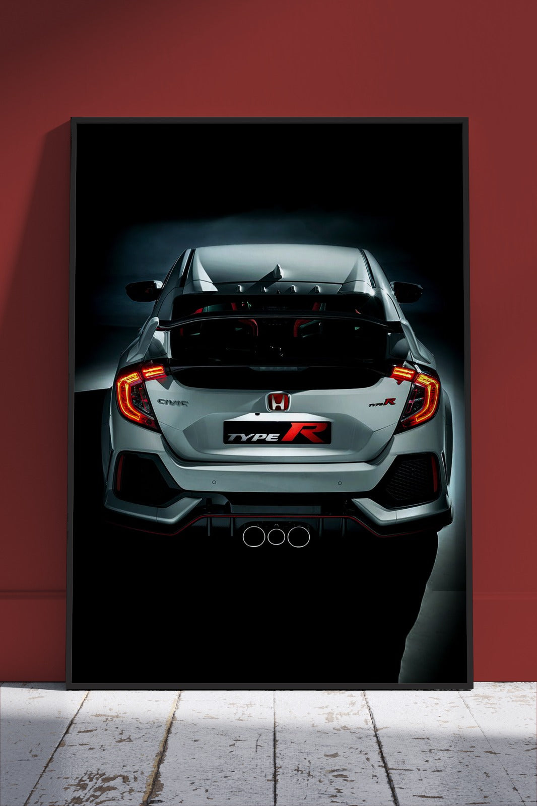 Honda Civic Type R From Back | Cars Poster Wall Art