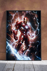 Iron Man With Thunderstorm | Movies Poster Wall Art
